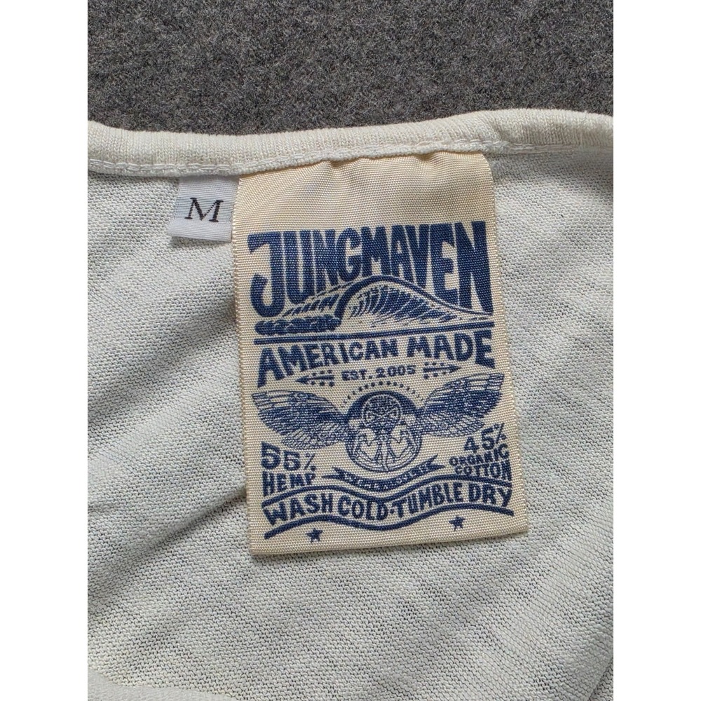 Jungmaven Romper Womens Medium Off White Hemp Cotton Tie Strap Patch Pockets - Picture 3 of 9